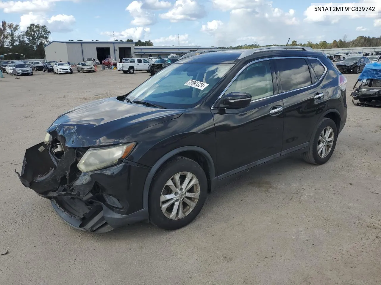 2015 Nissan Rogue S VIN: 5N1AT2MT9FC839742 Lot: 78991324