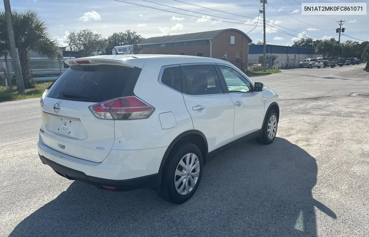 2015 Nissan Rogue S VIN: 5N1AT2MK0FC861071 Lot: 80315354