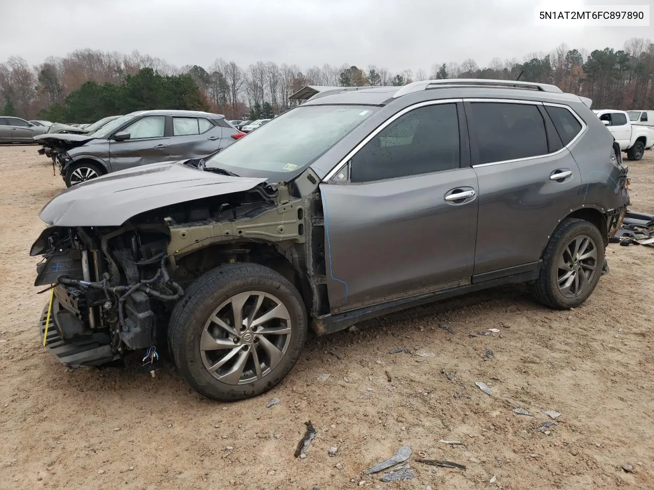 2015 Nissan Rogue S VIN: 5N1AT2MT6FC897890 Lot: 81038354