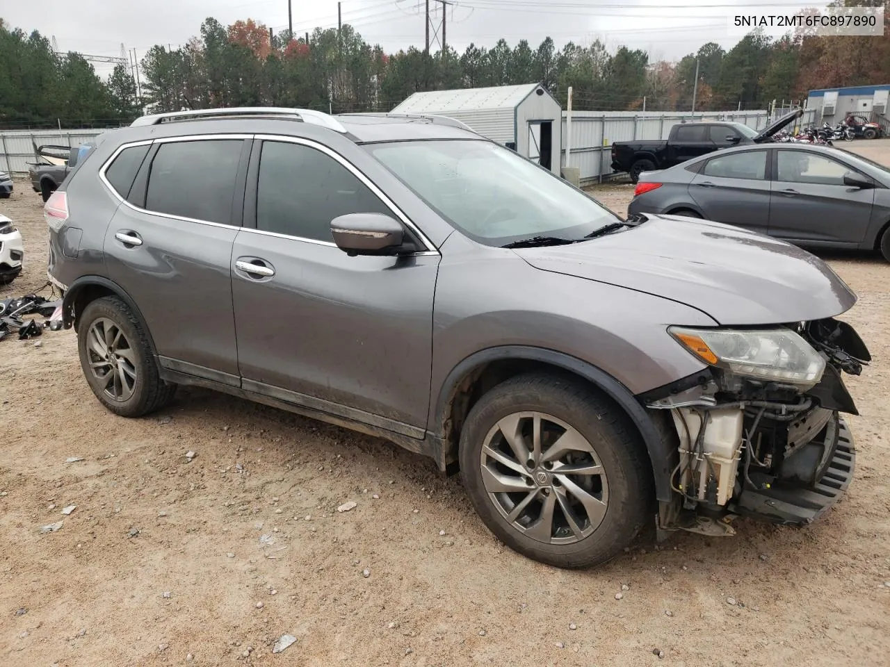 2015 Nissan Rogue S VIN: 5N1AT2MT6FC897890 Lot: 81038354