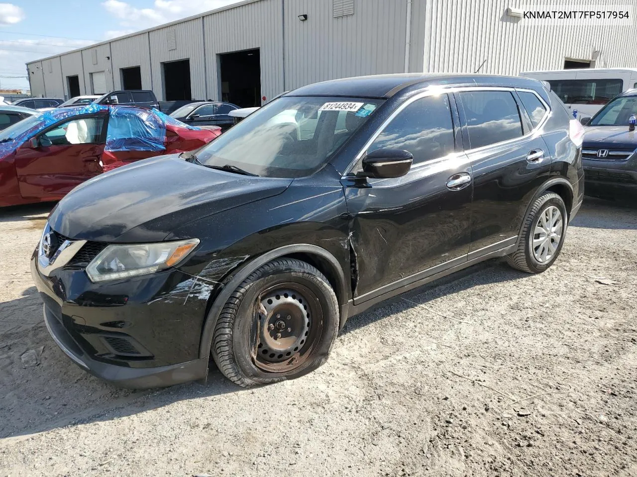 2015 Nissan Rogue S VIN: KNMAT2MT7FP517954 Lot: 81244934