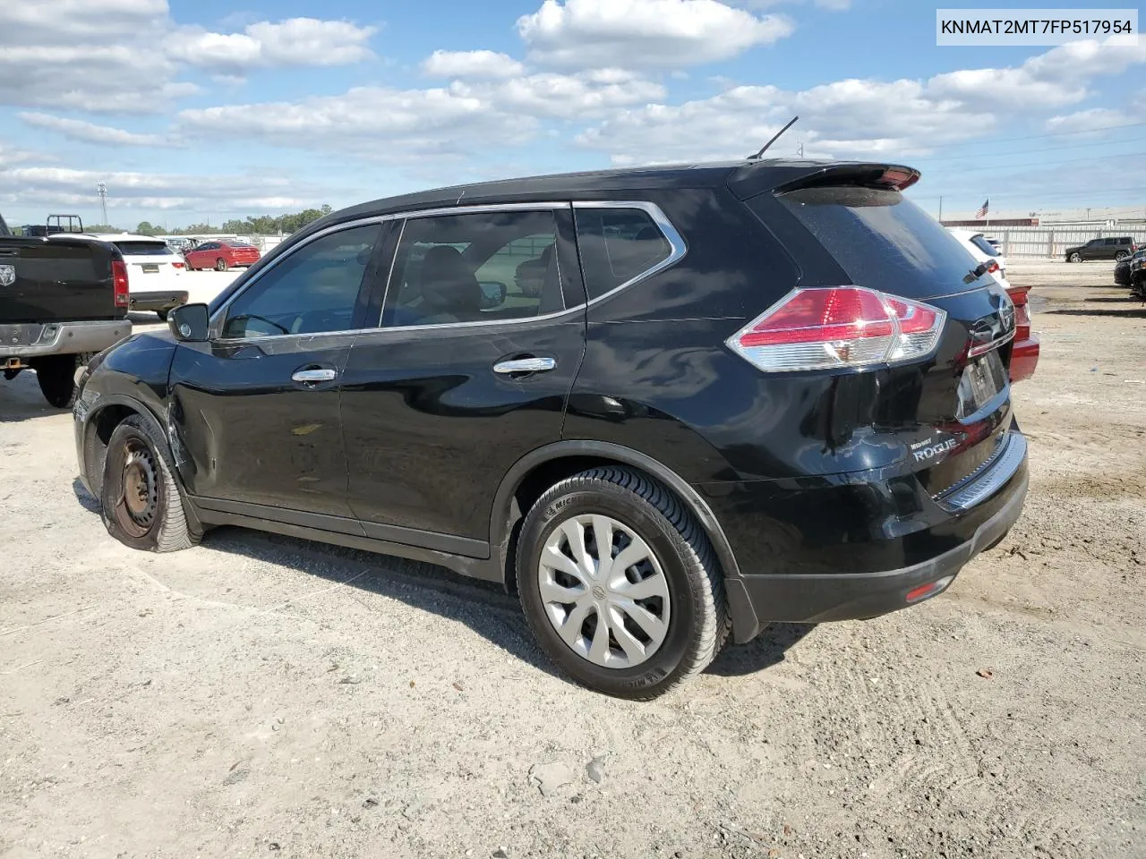 2015 Nissan Rogue S VIN: KNMAT2MT7FP517954 Lot: 81244934