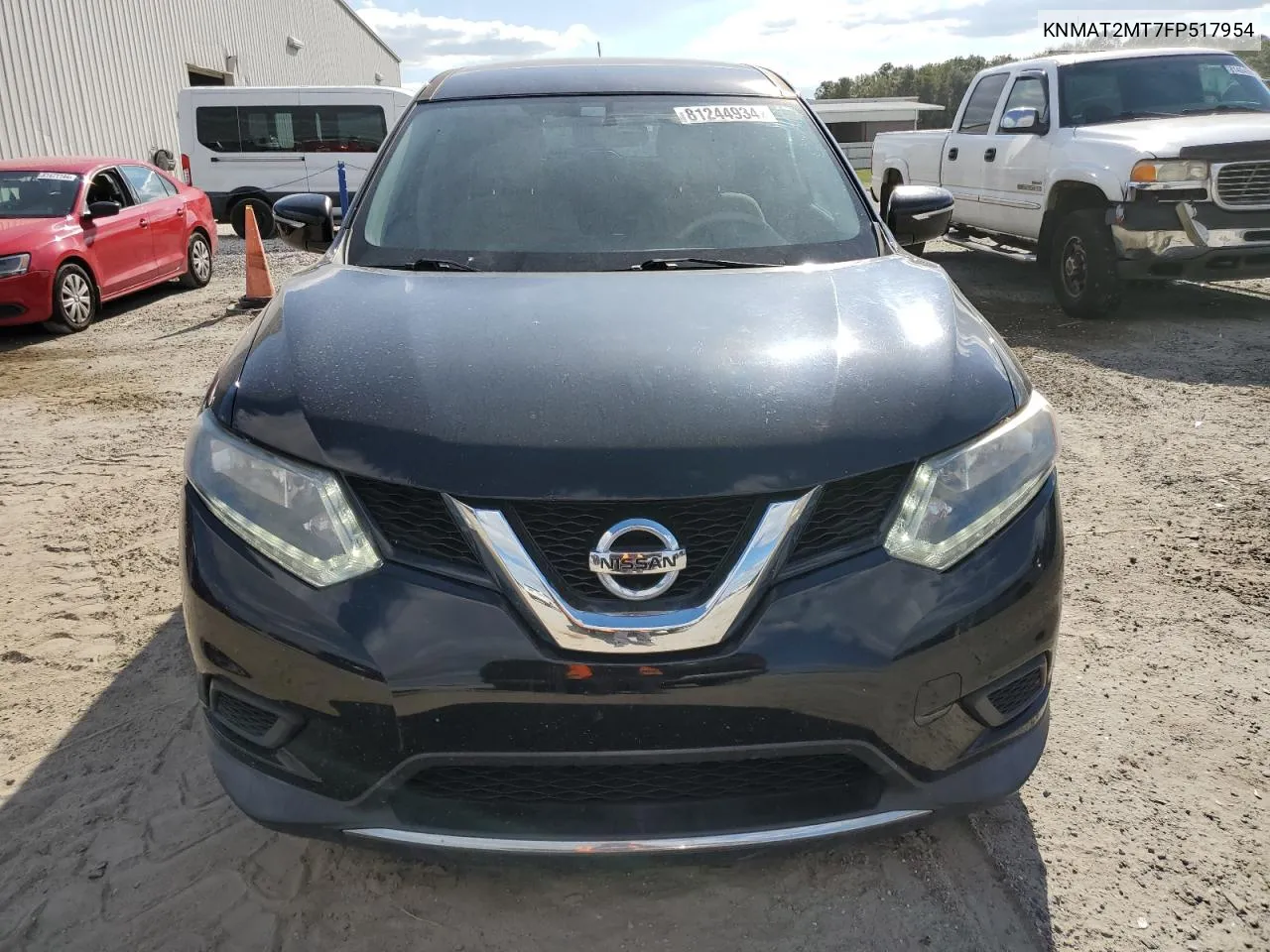 2015 Nissan Rogue S VIN: KNMAT2MT7FP517954 Lot: 81244934