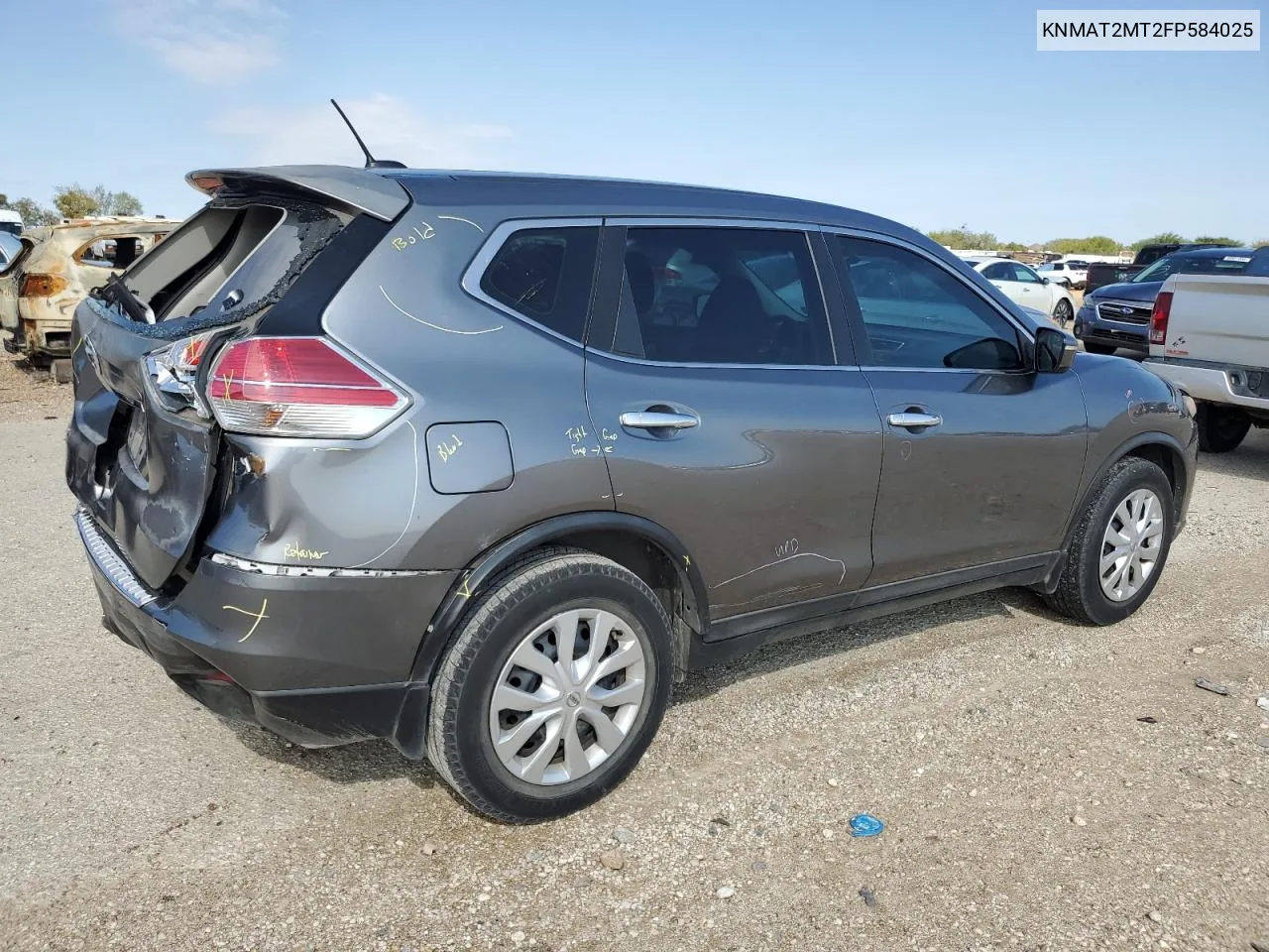 2015 Nissan Rogue S VIN: KNMAT2MT2FP584025 Lot: 81488214