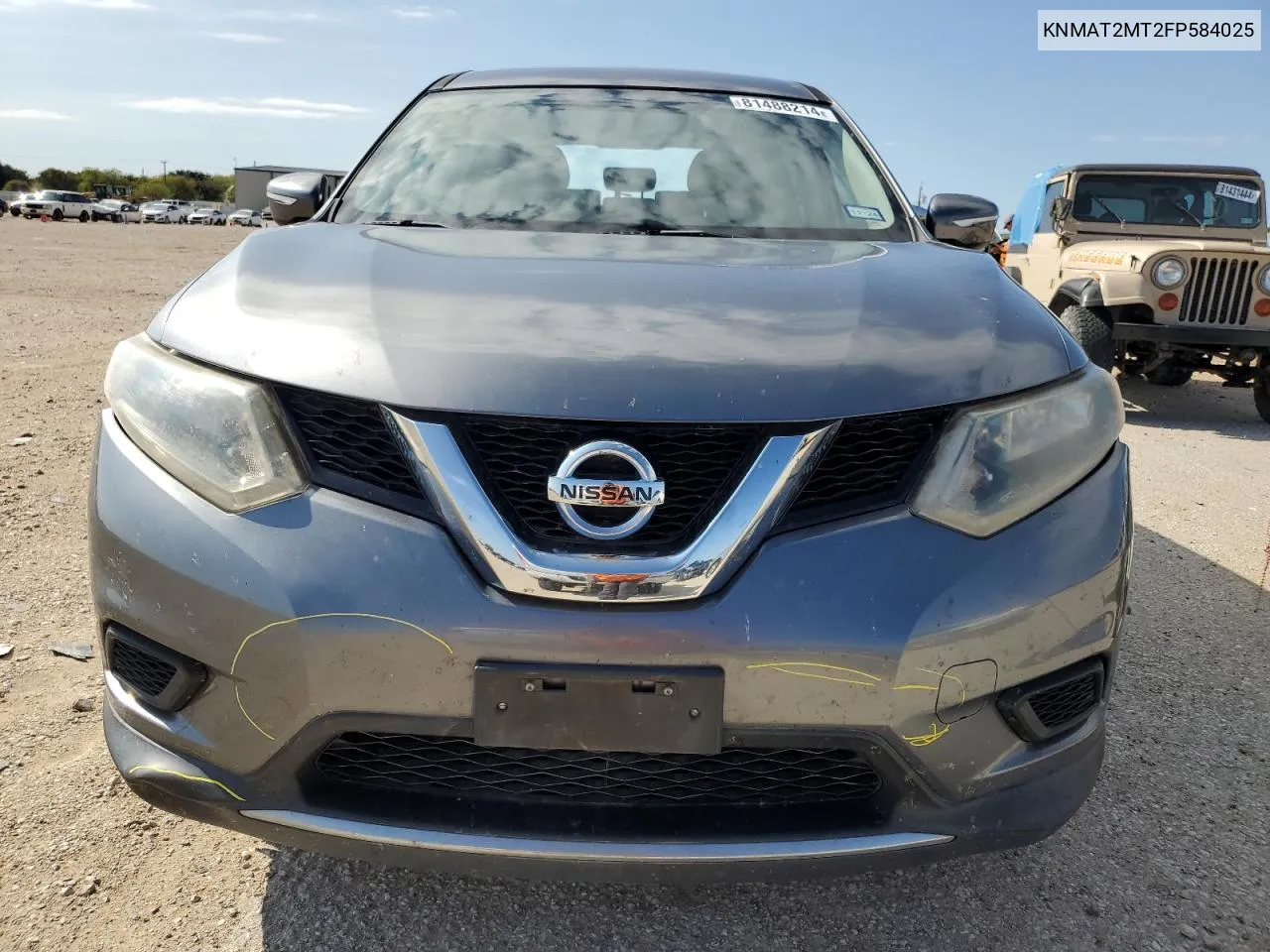 2015 Nissan Rogue S VIN: KNMAT2MT2FP584025 Lot: 81488214