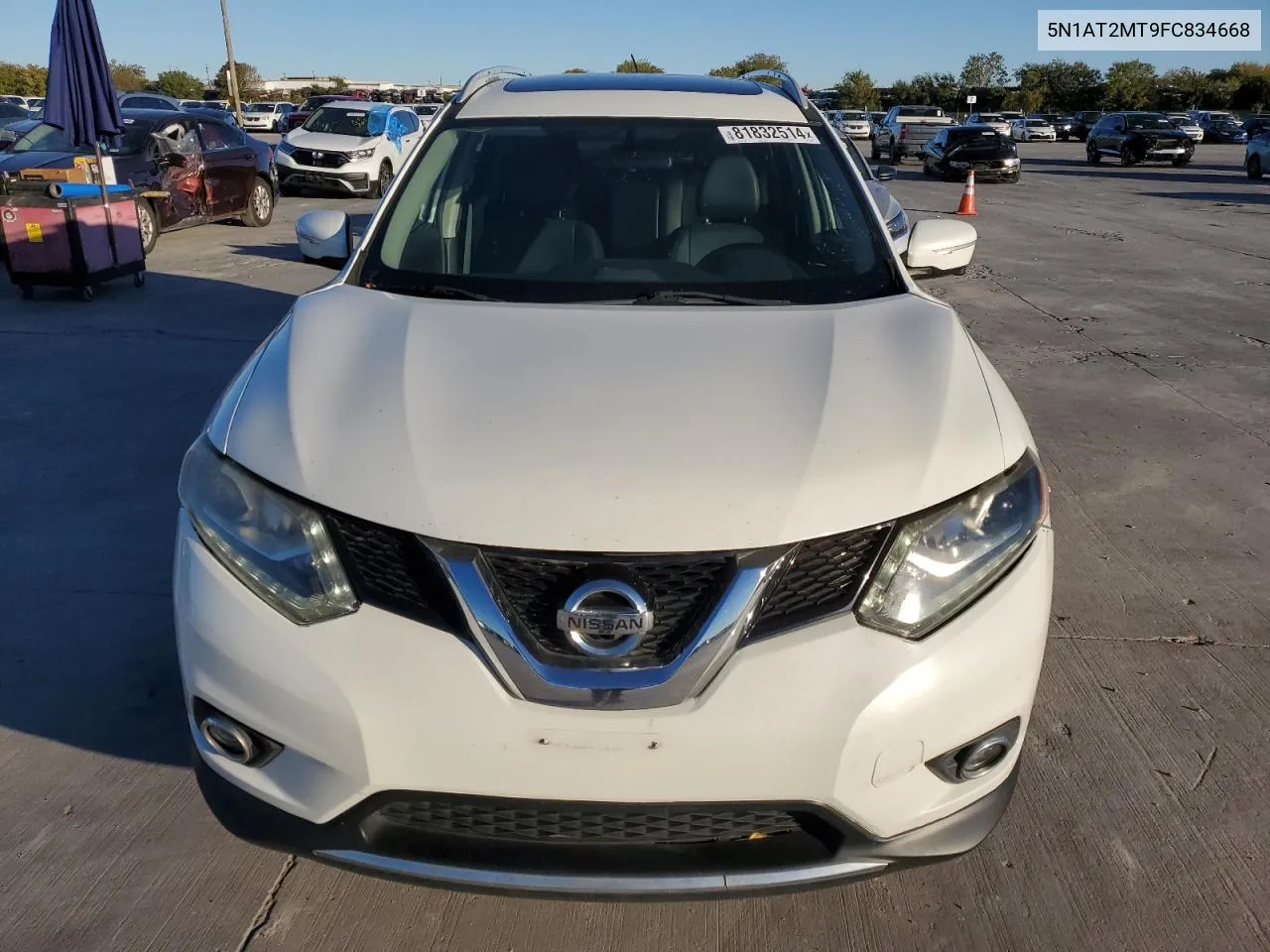 2015 Nissan Rogue S VIN: 5N1AT2MT9FC834668 Lot: 81832514