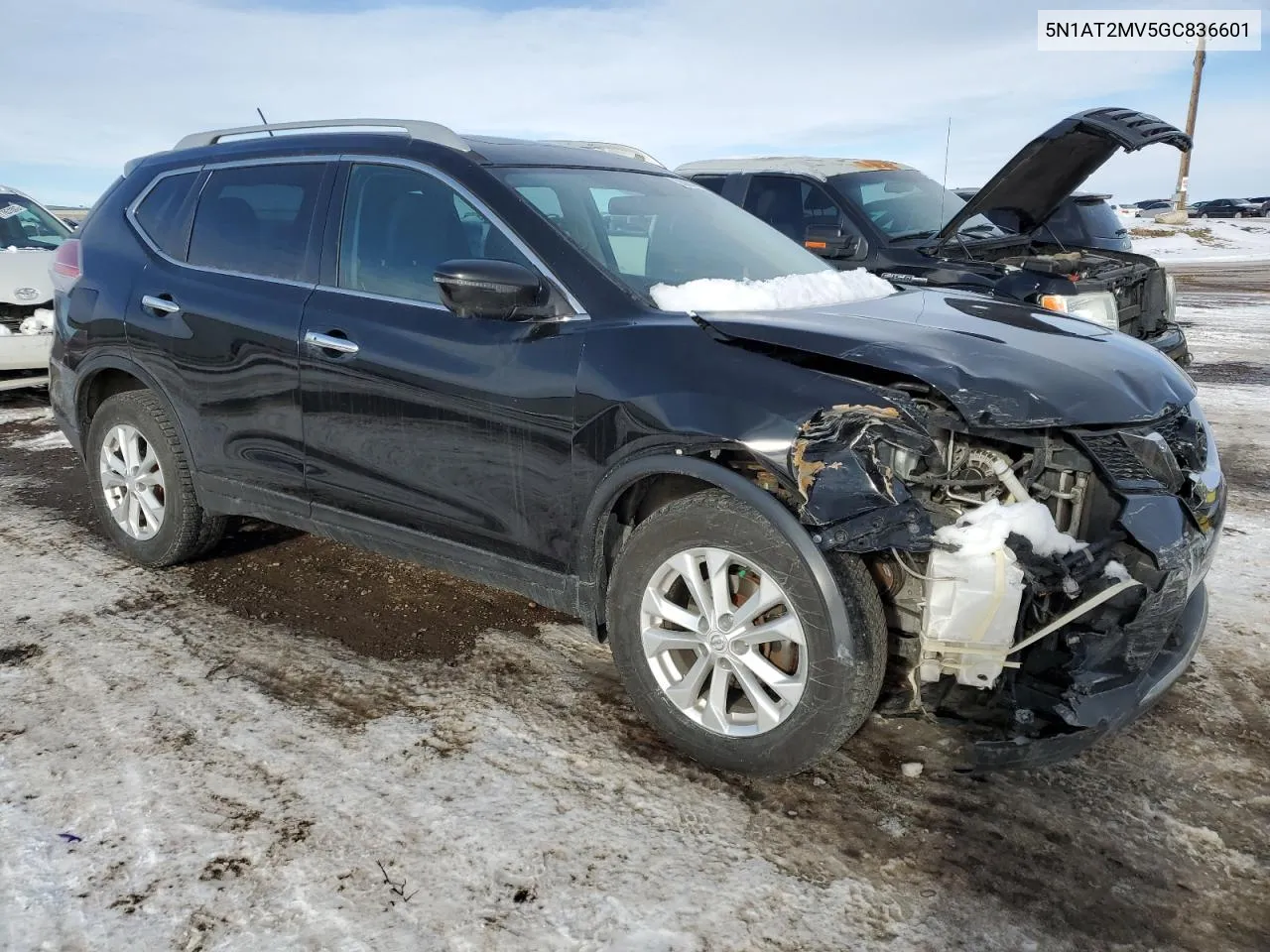 2016 Nissan Rogue S VIN: 5N1AT2MV5GC836601 Lot: 38058054