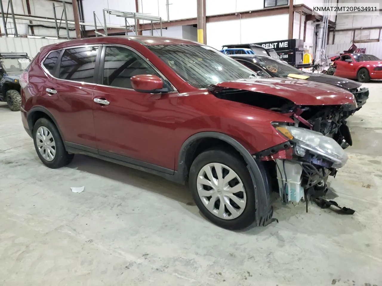 2016 Nissan Rogue S VIN: KNMAT2MT2GP634911 Lot: 38132874