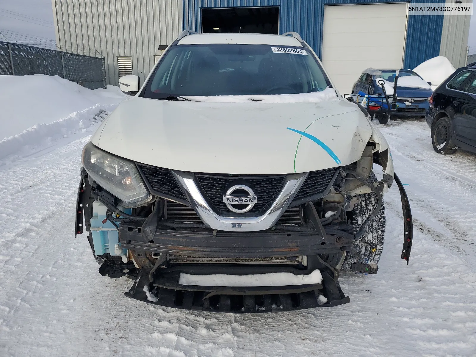 2016 Nissan Rogue S VIN: 5N1AT2MV8GC776197 Lot: 42882864