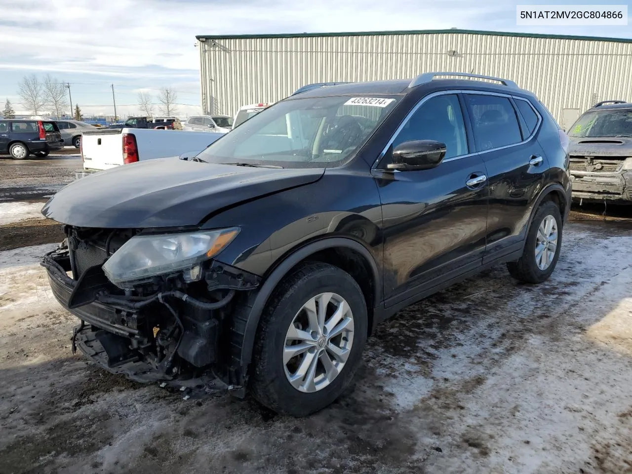 2016 Nissan Rogue S VIN: 5N1AT2MV2GC804866 Lot: 43263214