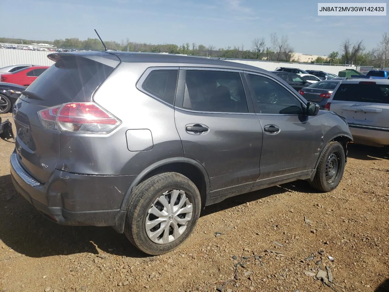 2016 Nissan Rogue S VIN: JN8AT2MV3GW142433 Lot: 46846214