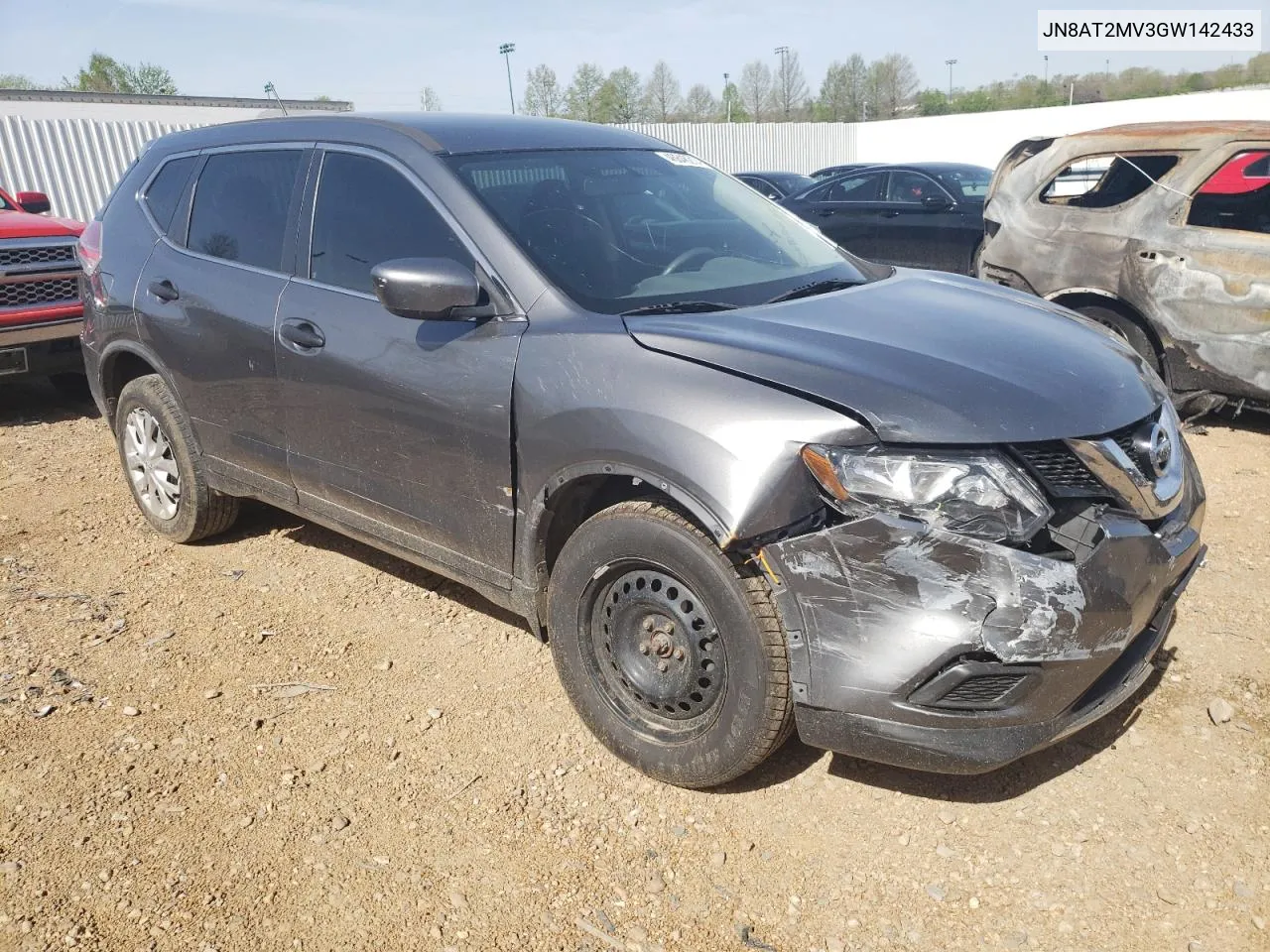 2016 Nissan Rogue S VIN: JN8AT2MV3GW142433 Lot: 46846214