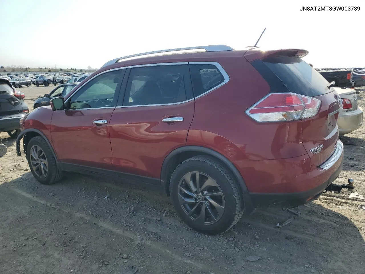 2016 Nissan Rogue S VIN: JN8AT2MT3GW003739 Lot: 47184264