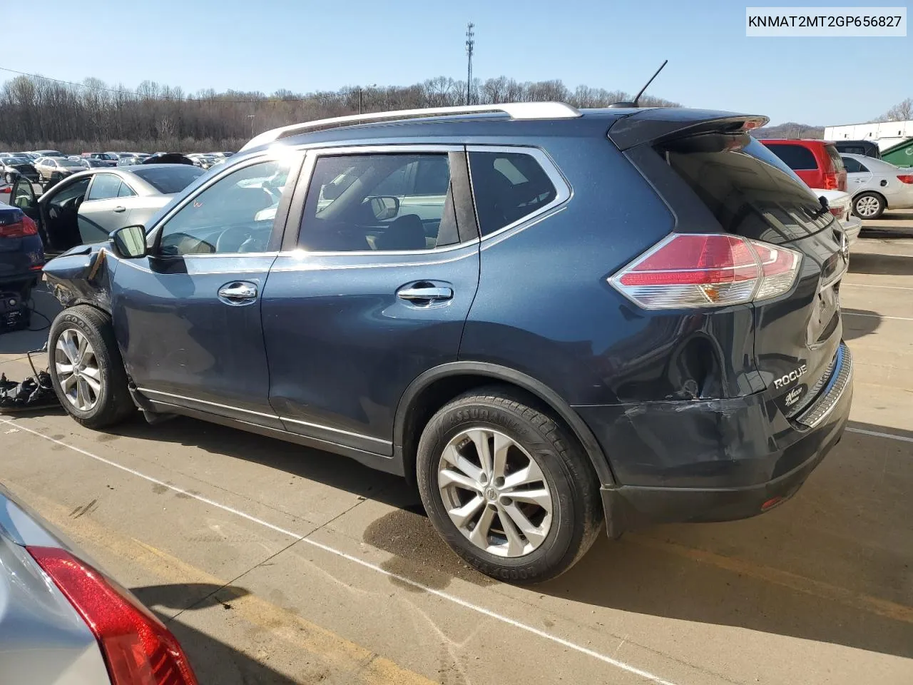 2016 Nissan Rogue S VIN: KNMAT2MT2GP656827 Lot: 47387764