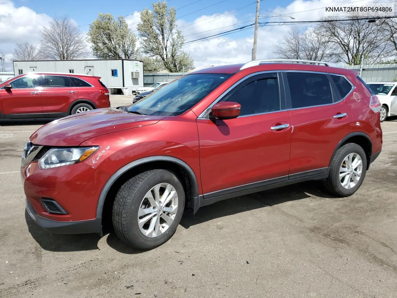 2016 Nissan Rogue S VIN: KNMAT2MT8GP694806 Lot: 49061314