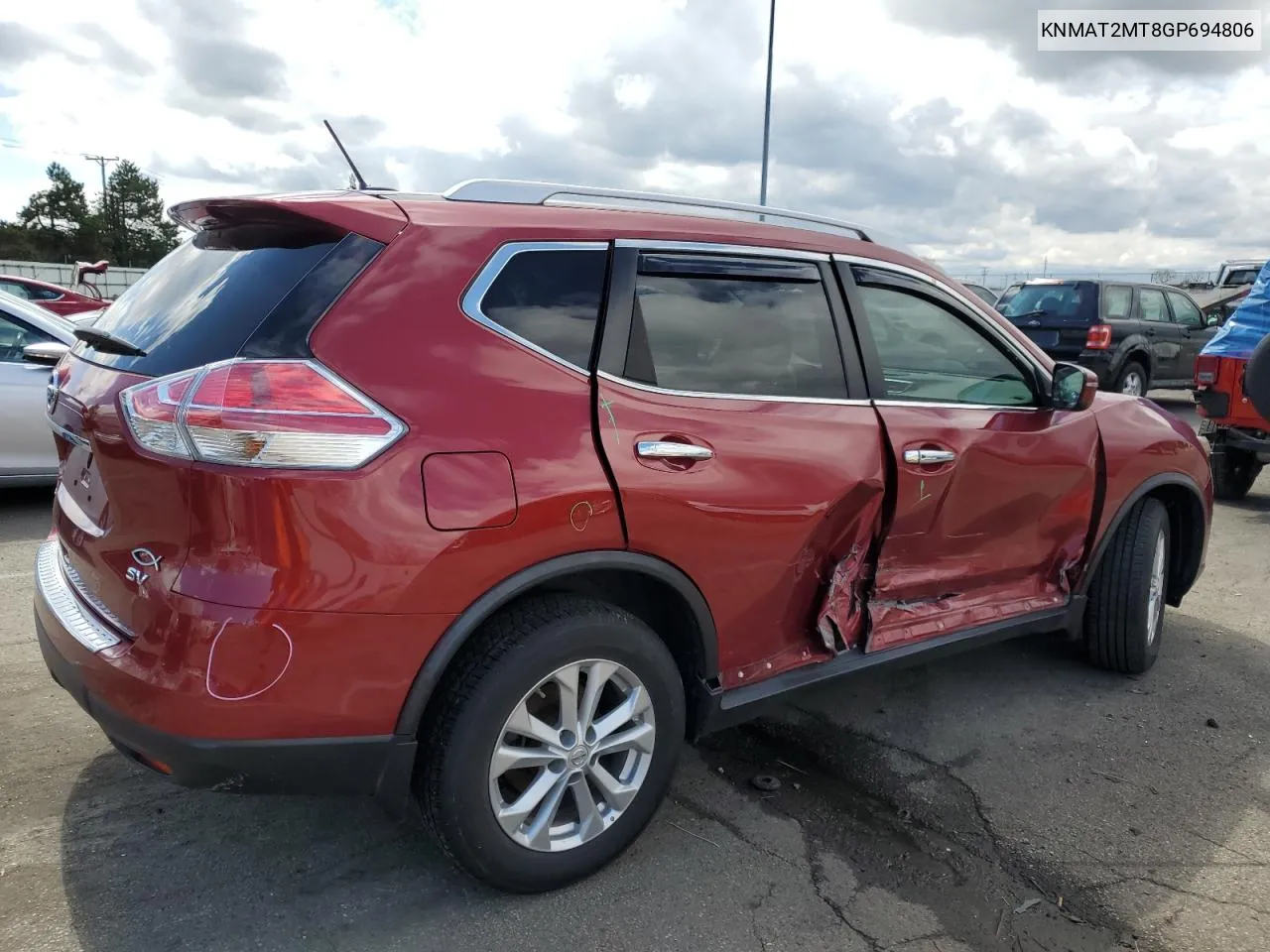 2016 Nissan Rogue S VIN: KNMAT2MT8GP694806 Lot: 49061314