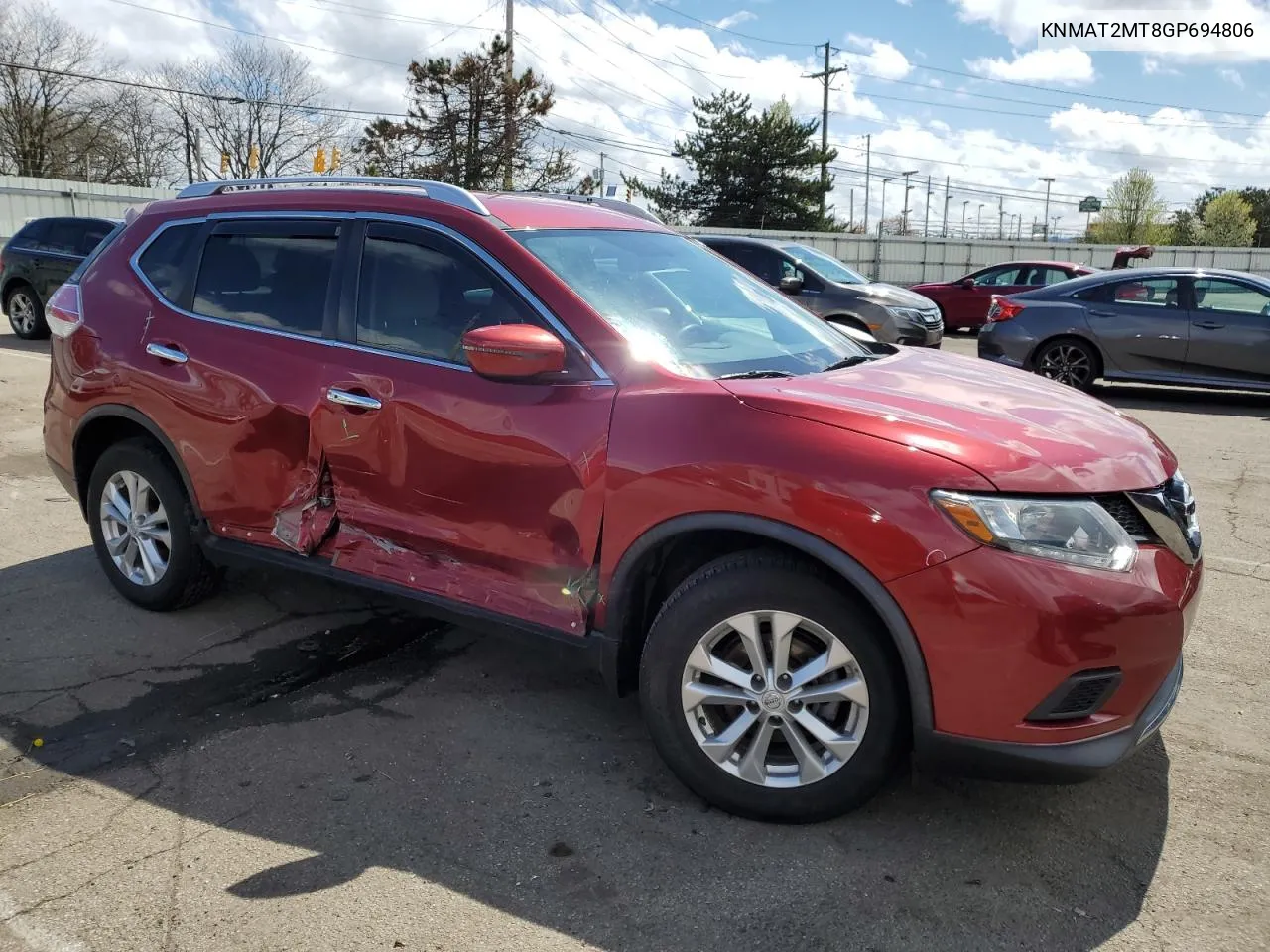 KNMAT2MT8GP694806 2016 Nissan Rogue S