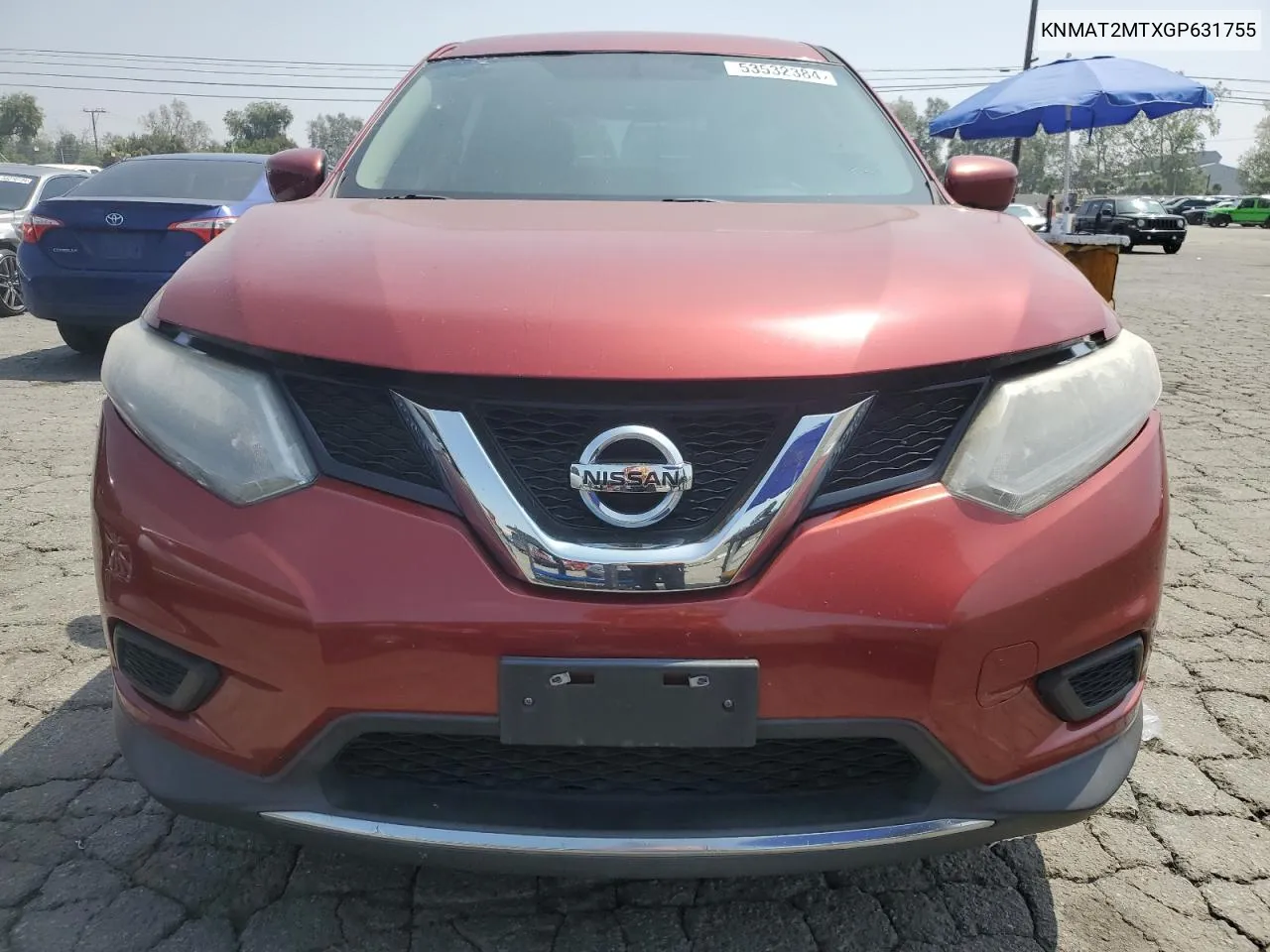 2016 Nissan Rogue S VIN: KNMAT2MTXGP631755 Lot: 53532384