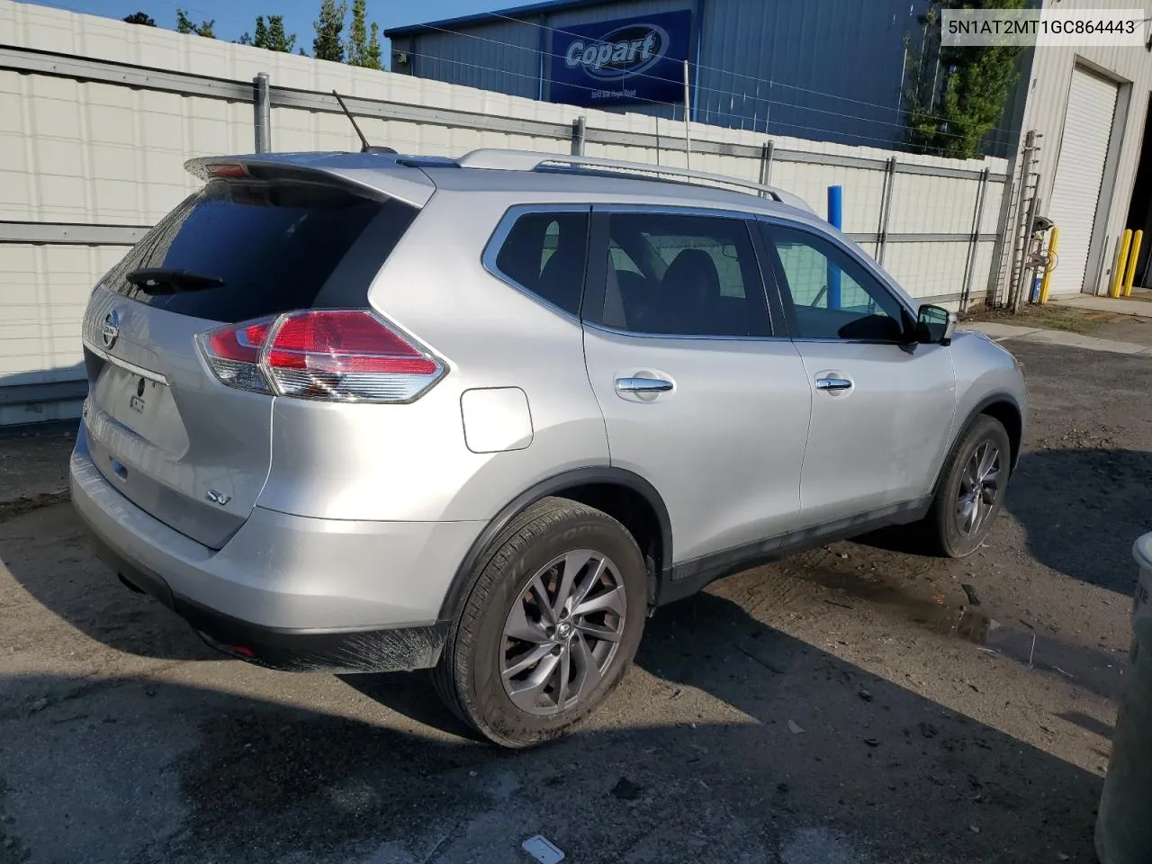 2016 Nissan Rogue S VIN: 5N1AT2MT1GC864443 Lot: 53682284