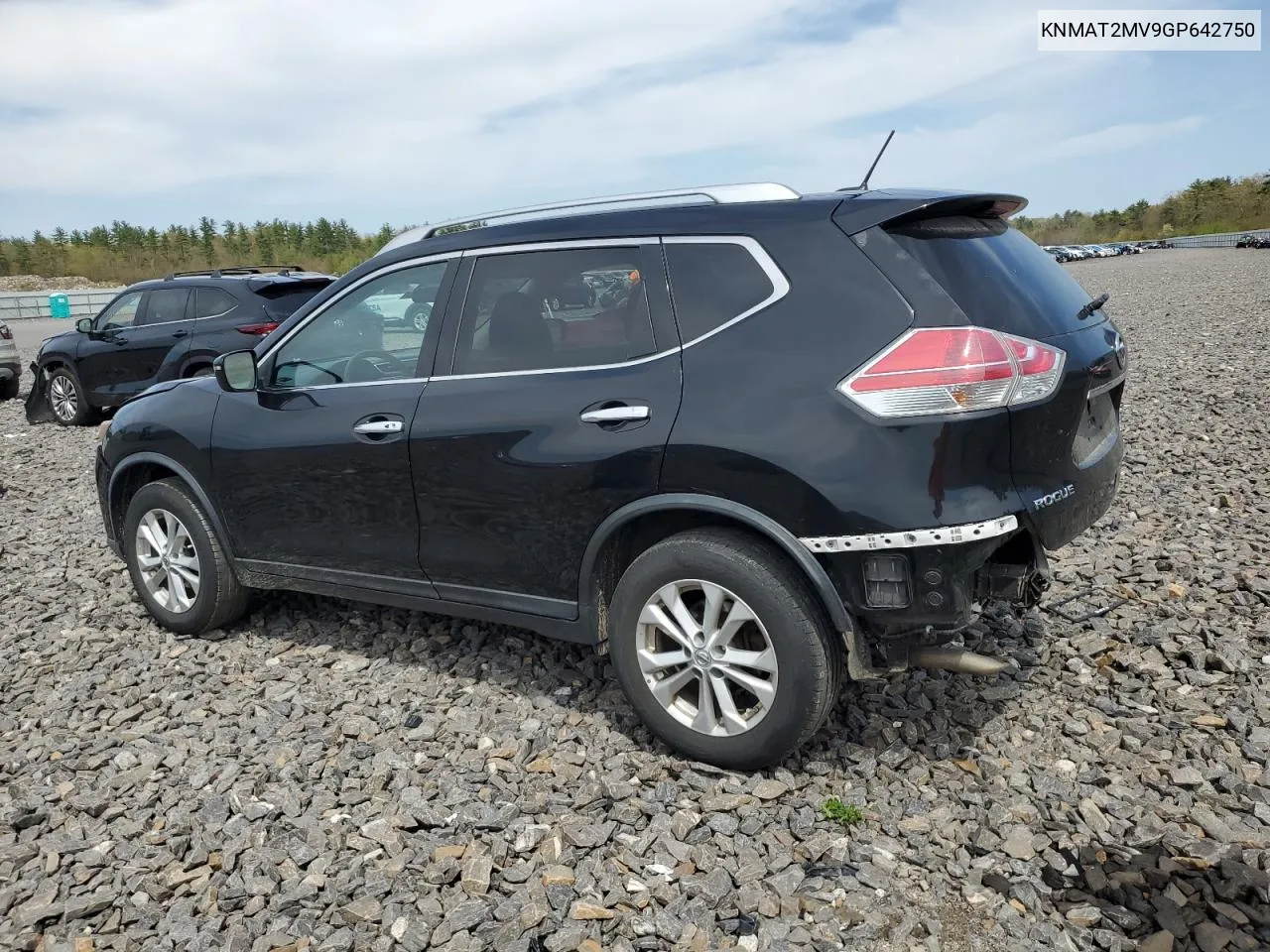 2016 Nissan Rogue S VIN: KNMAT2MV9GP642750 Lot: 54037934