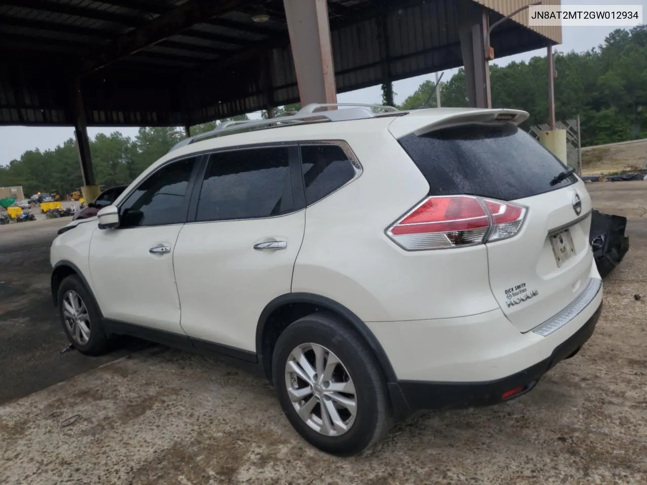 2016 Nissan Rogue S VIN: JN8AT2MT2GW012934 Lot: 54242844