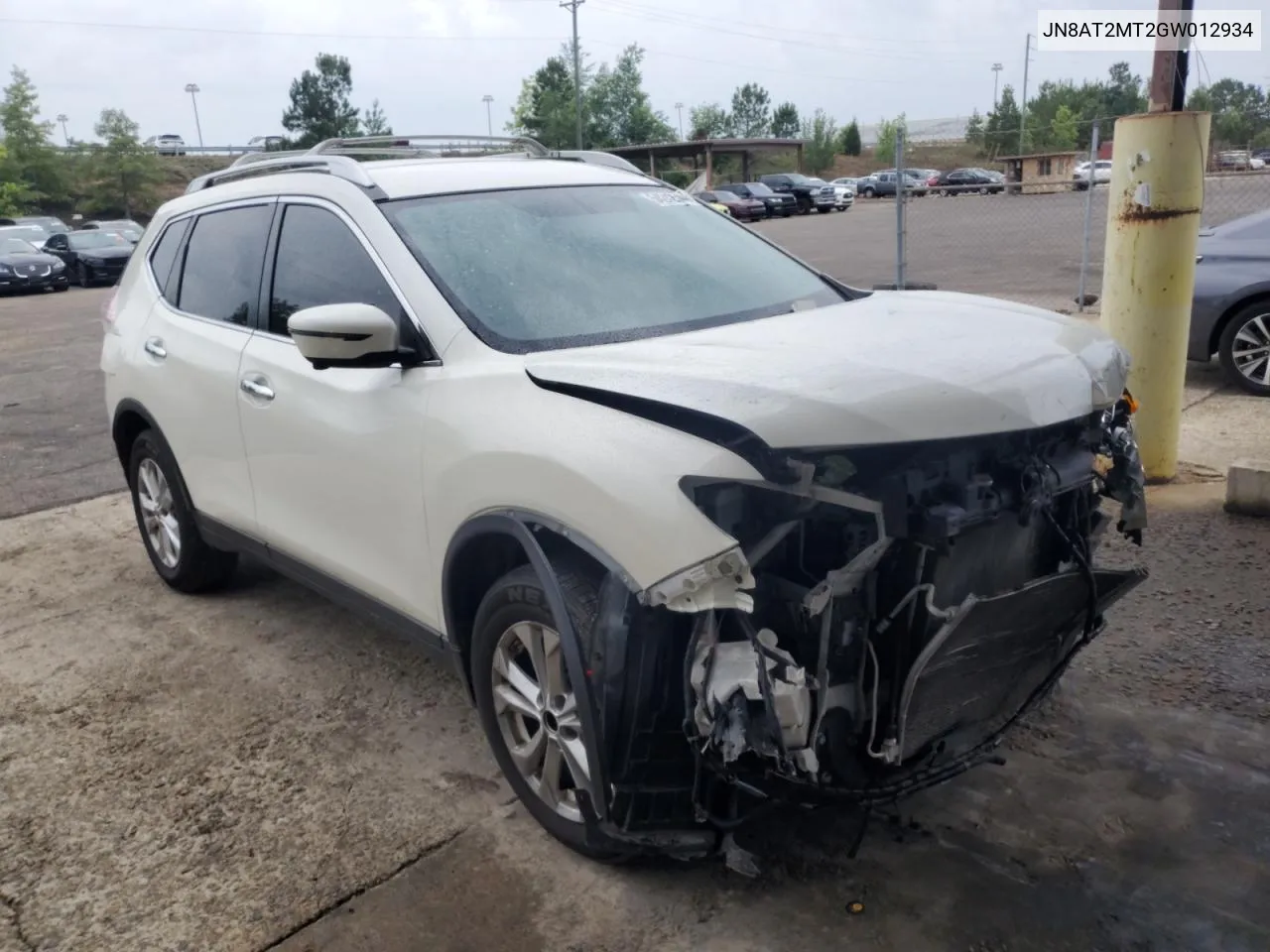 JN8AT2MT2GW012934 2016 Nissan Rogue S