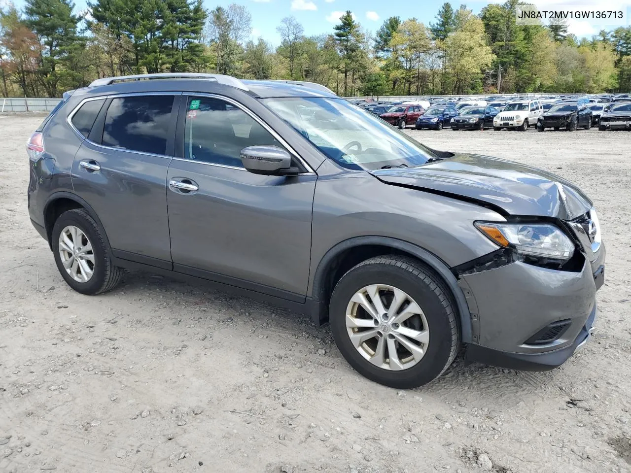 2016 Nissan Rogue S VIN: JN8AT2MV1GW136713 Lot: 54354084