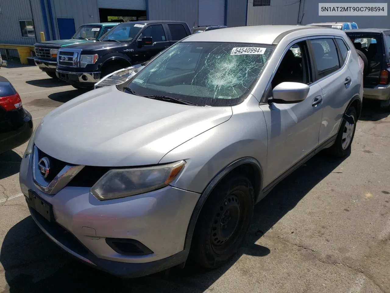 2016 Nissan Rogue S VIN: 5N1AT2MT9GC798594 Lot: 54540994