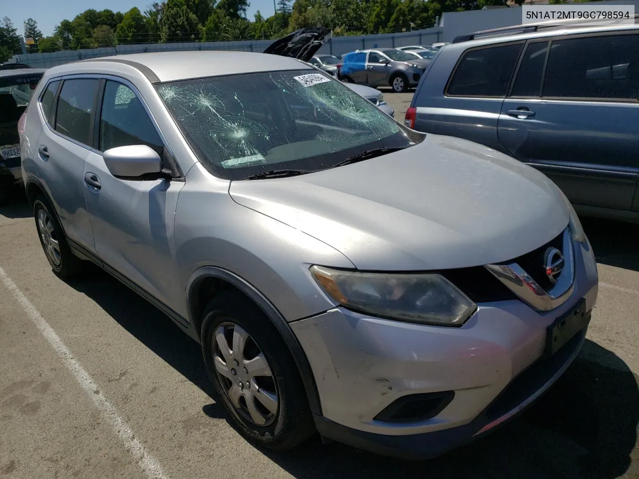 2016 Nissan Rogue S VIN: 5N1AT2MT9GC798594 Lot: 54540994