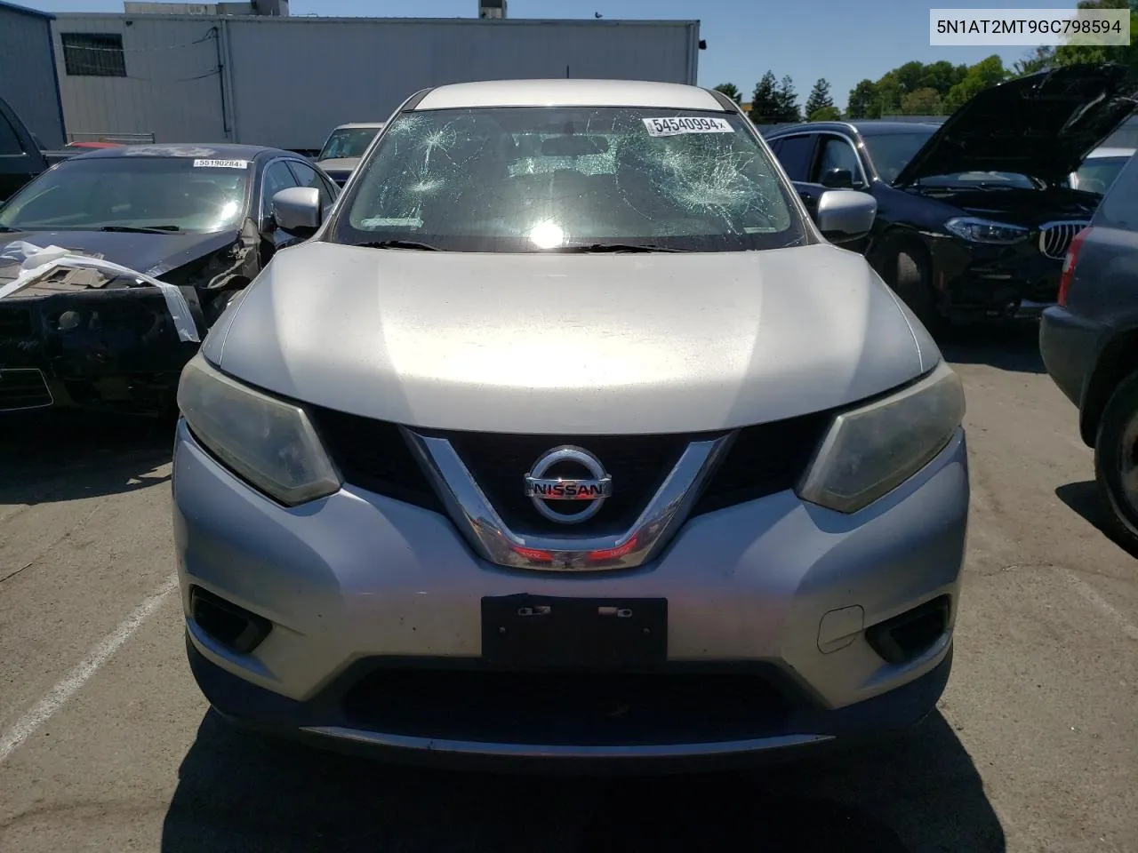 2016 Nissan Rogue S VIN: 5N1AT2MT9GC798594 Lot: 54540994