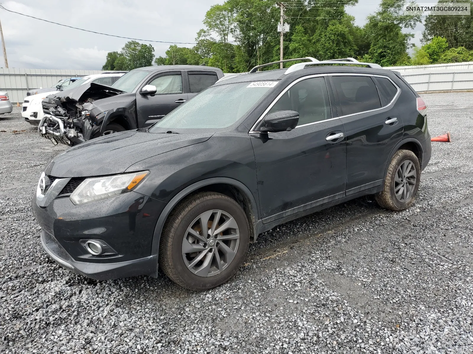 2016 Nissan Rogue S VIN: 5N1AT2MT3GC809234 Lot: 54905614