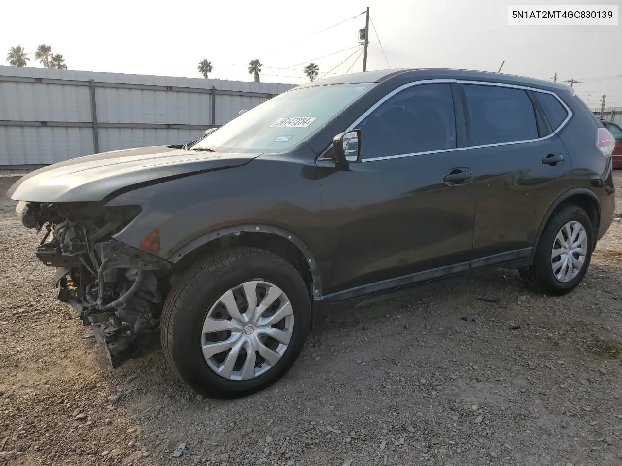 2016 Nissan Rogue S VIN: 5N1AT2MT4GC830139 Lot: 56147234