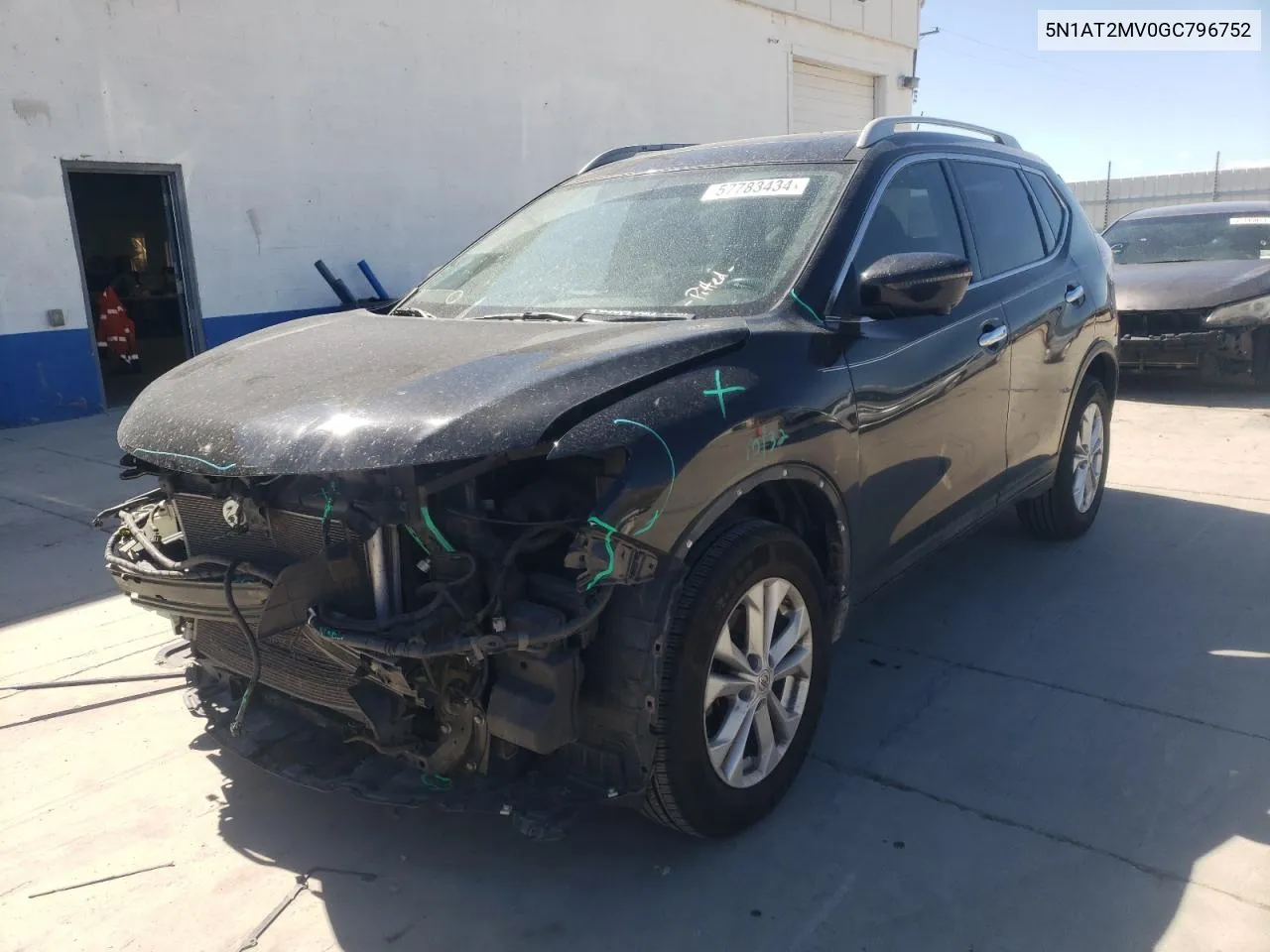 2016 Nissan Rogue S VIN: 5N1AT2MV0GC796752 Lot: 57783434