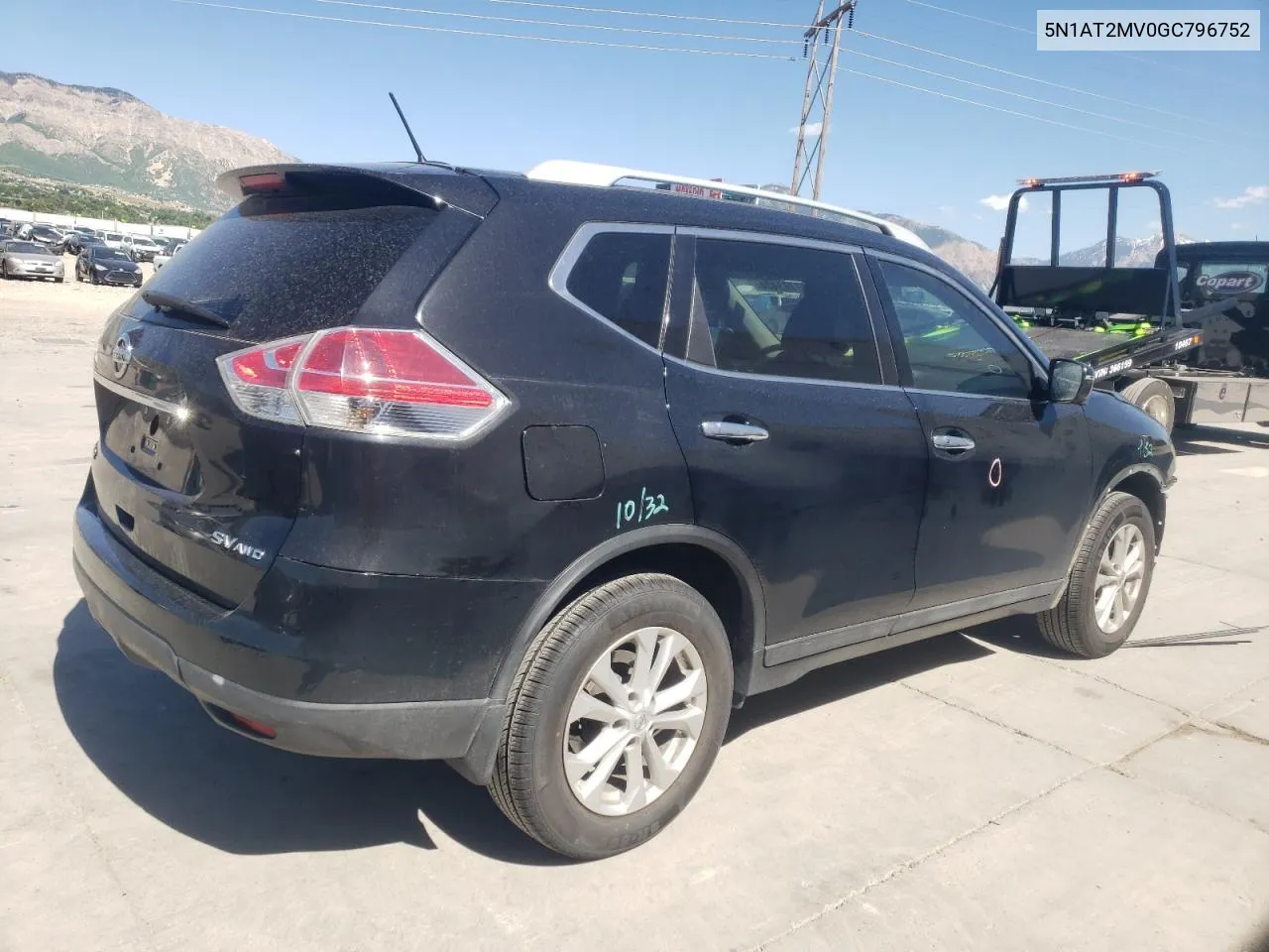 2016 Nissan Rogue S VIN: 5N1AT2MV0GC796752 Lot: 57783434