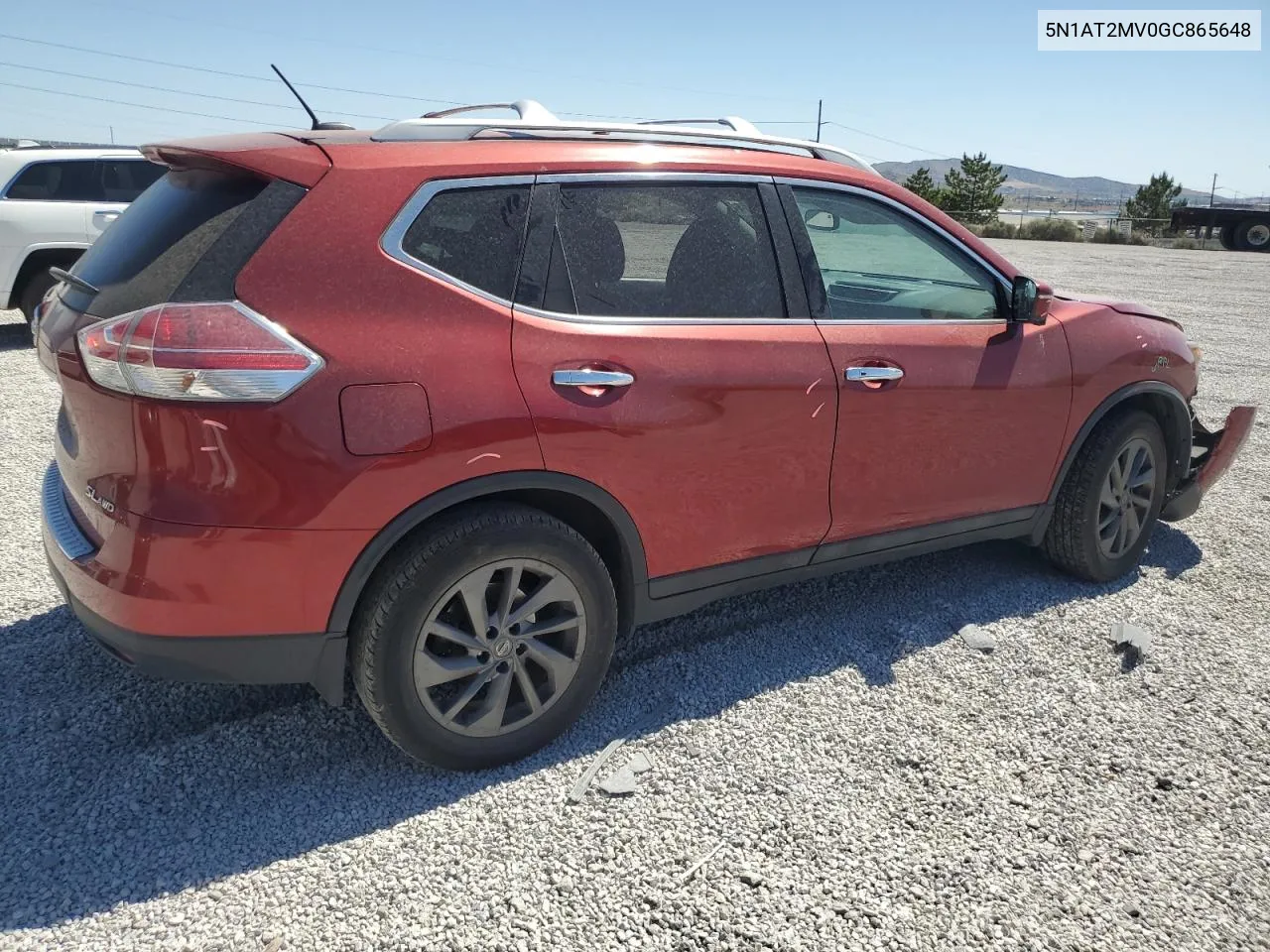 2016 Nissan Rogue S VIN: 5N1AT2MV0GC865648 Lot: 57806274