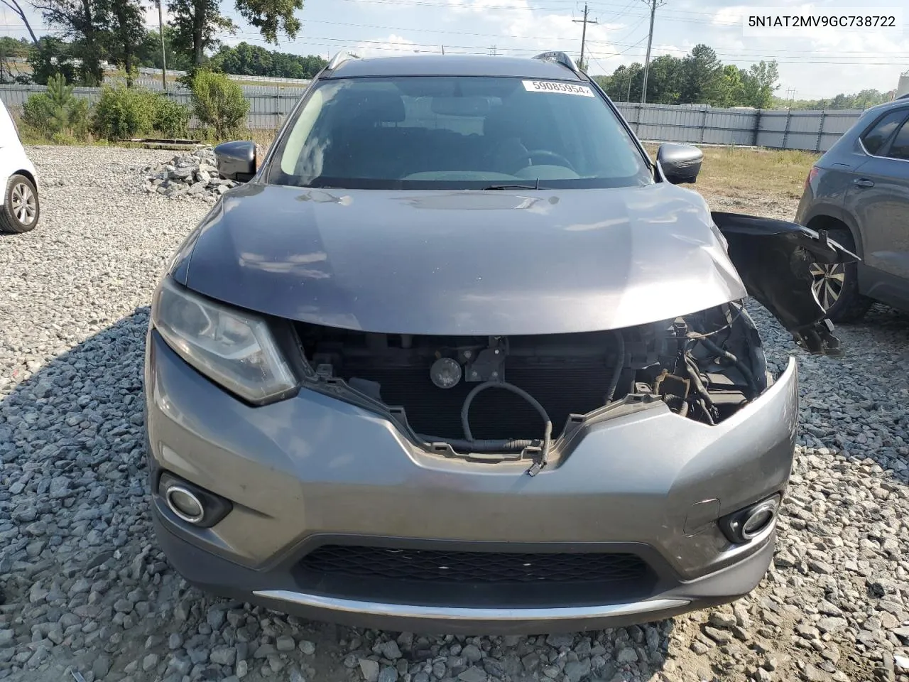 2016 Nissan Rogue S VIN: 5N1AT2MV9GC738722 Lot: 59085954