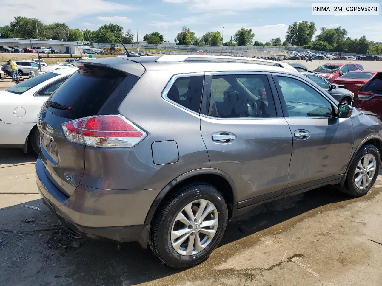 2016 Nissan Rogue S VIN: KNMAT2MT0GP695948 Lot: 59477514