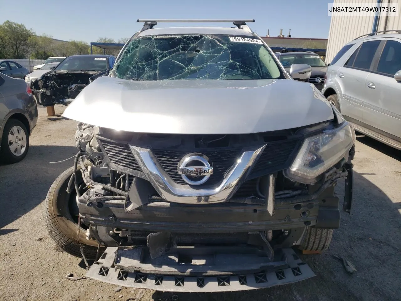 2016 Nissan Rogue S VIN: JN8AT2MT4GW017312 Lot: 59484054