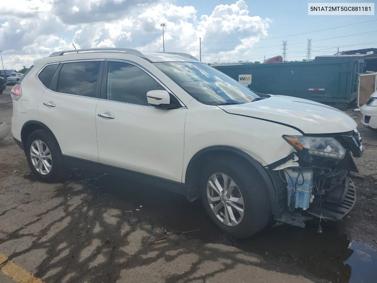 2016 Nissan Rogue S VIN: 5N1AT2MT5GC881181 Lot: 59541324