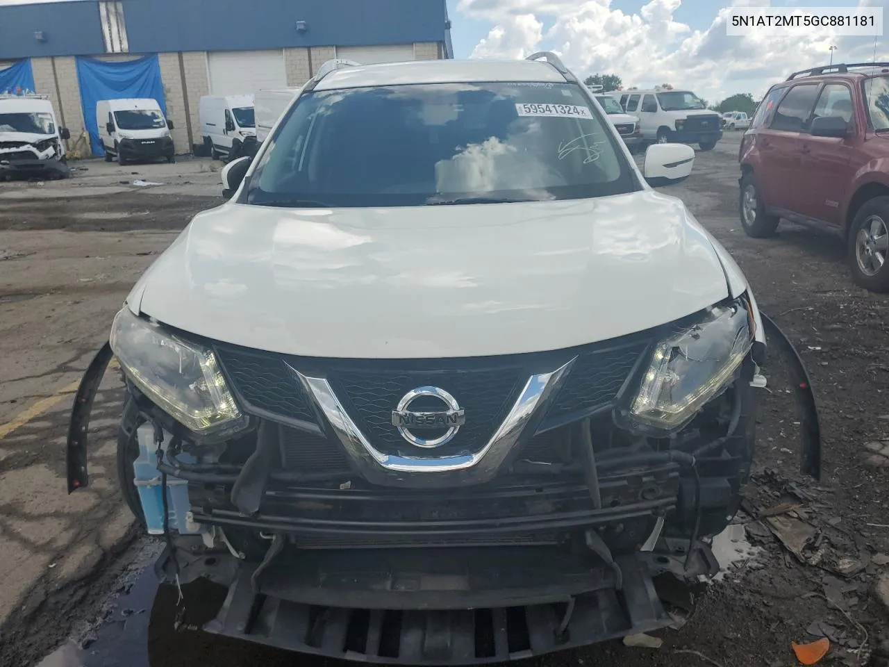 2016 Nissan Rogue S VIN: 5N1AT2MT5GC881181 Lot: 59541324