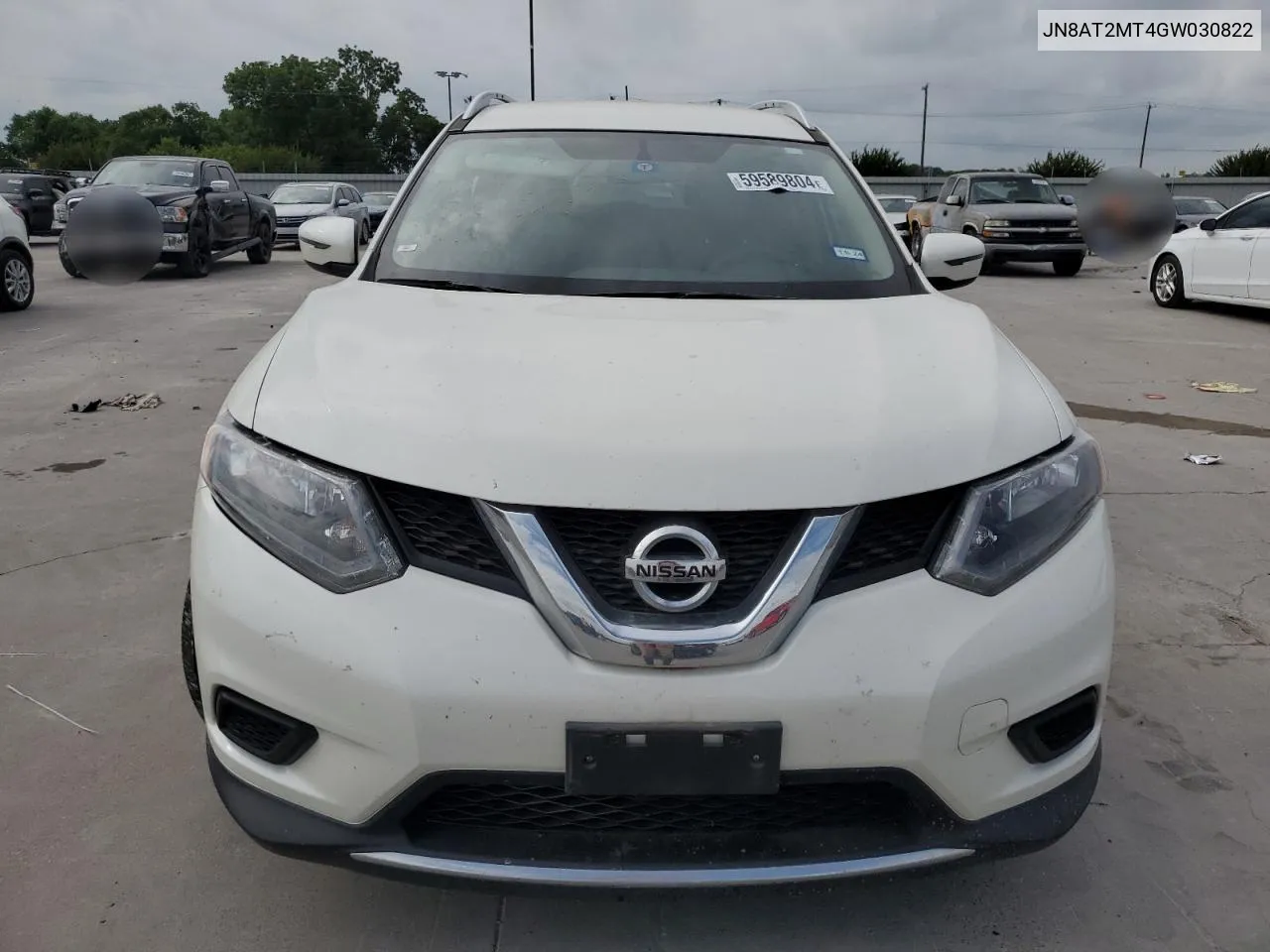 2016 Nissan Rogue S VIN: JN8AT2MT4GW030822 Lot: 59589804