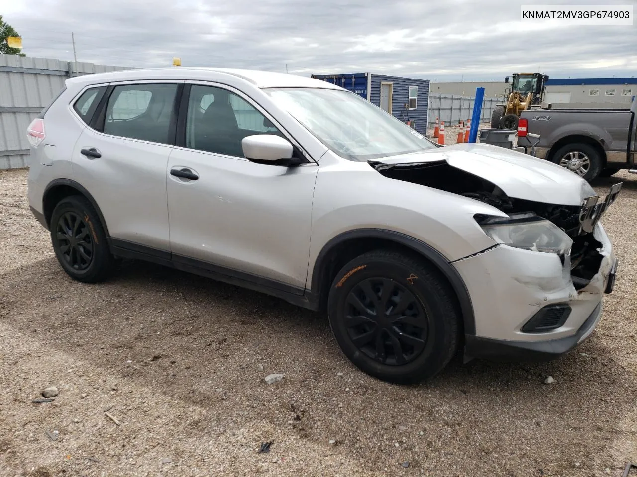 2016 Nissan Rogue S VIN: KNMAT2MV3GP674903 Lot: 59677354