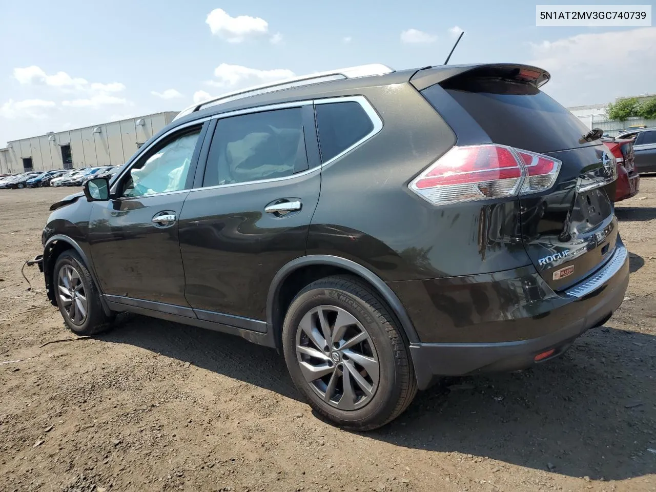 2016 Nissan Rogue S VIN: 5N1AT2MV3GC740739 Lot: 59745514