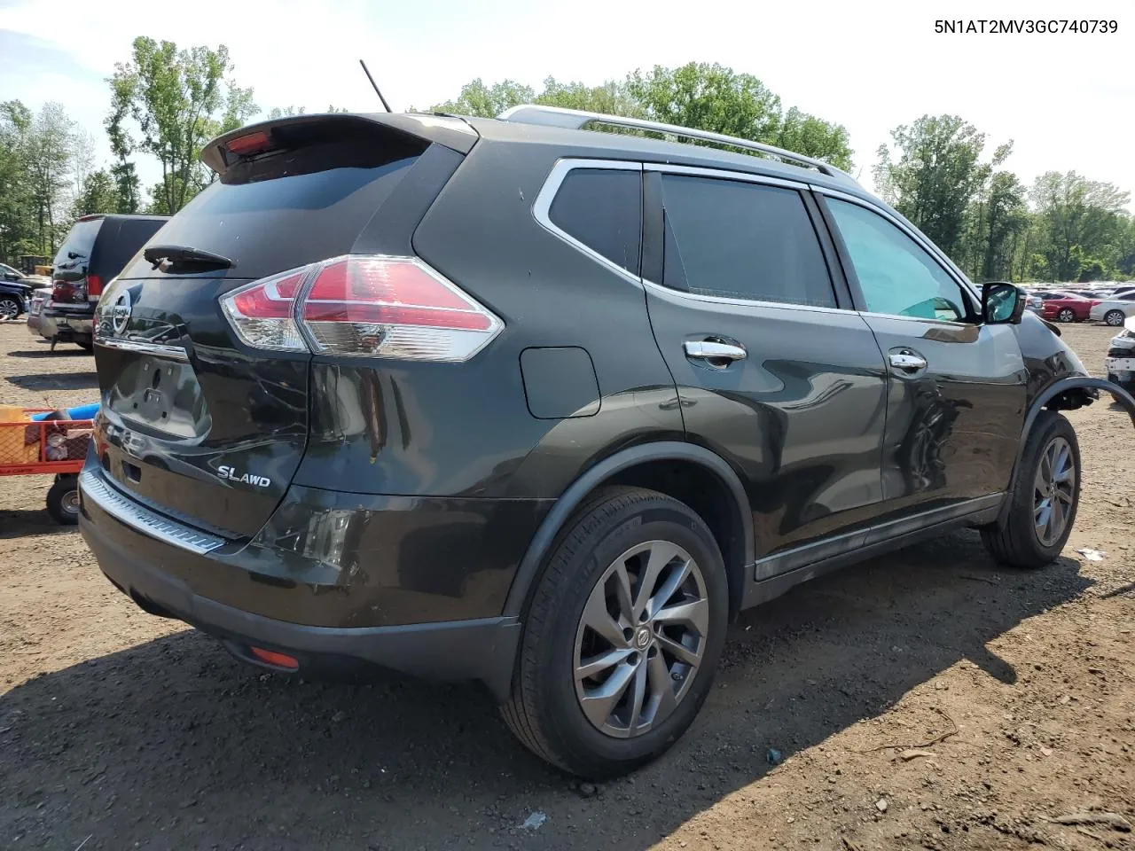 2016 Nissan Rogue S VIN: 5N1AT2MV3GC740739 Lot: 59745514