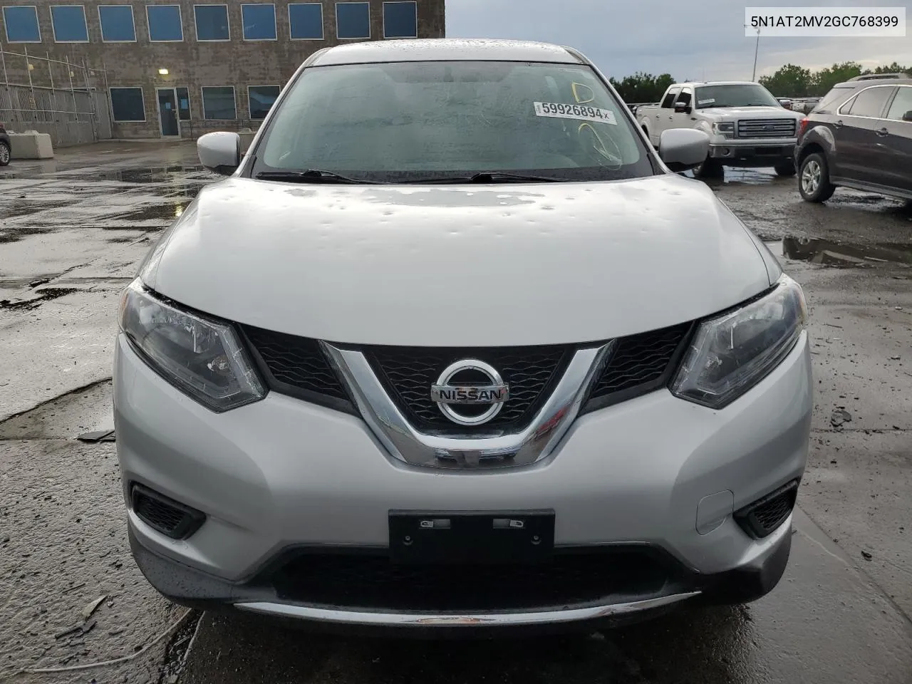 2016 Nissan Rogue S VIN: 5N1AT2MV2GC768399 Lot: 59926894