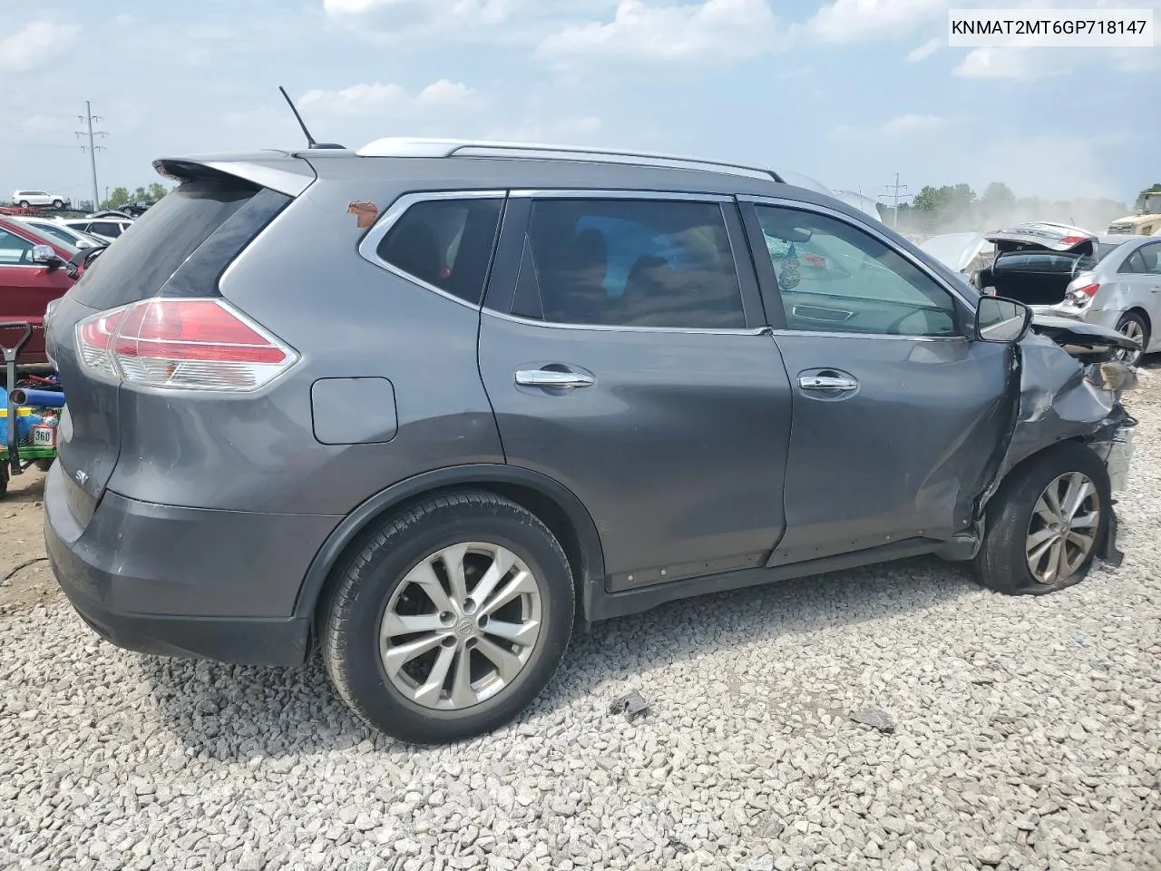 2016 Nissan Rogue S VIN: KNMAT2MT6GP718147 Lot: 59949384