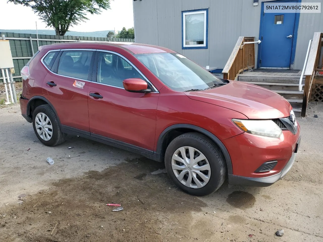 2016 Nissan Rogue S VIN: 5N1AT2MV8GC792612 Lot: 60383134