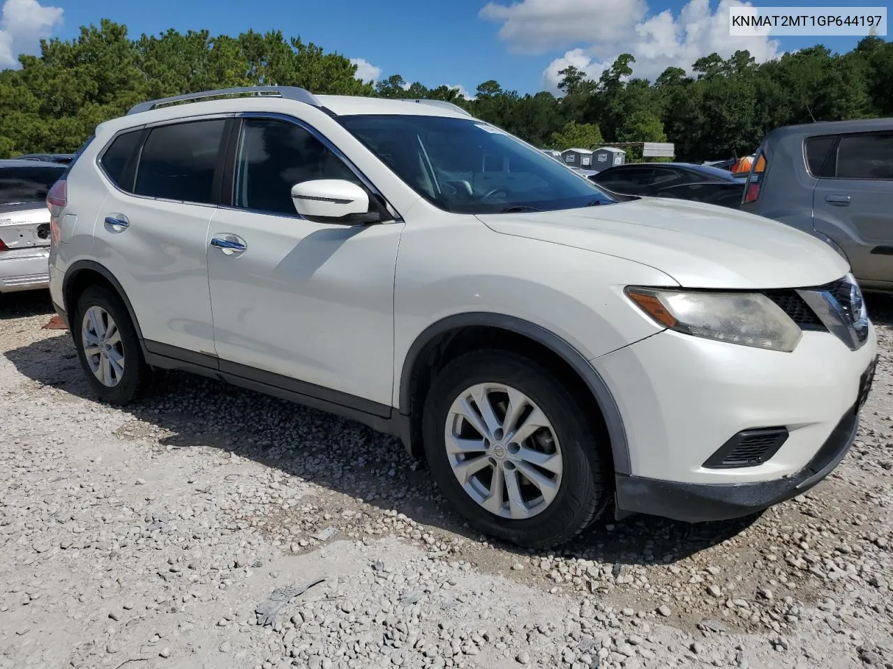 2016 Nissan Rogue S VIN: KNMAT2MT1GP644197 Lot: 60485284