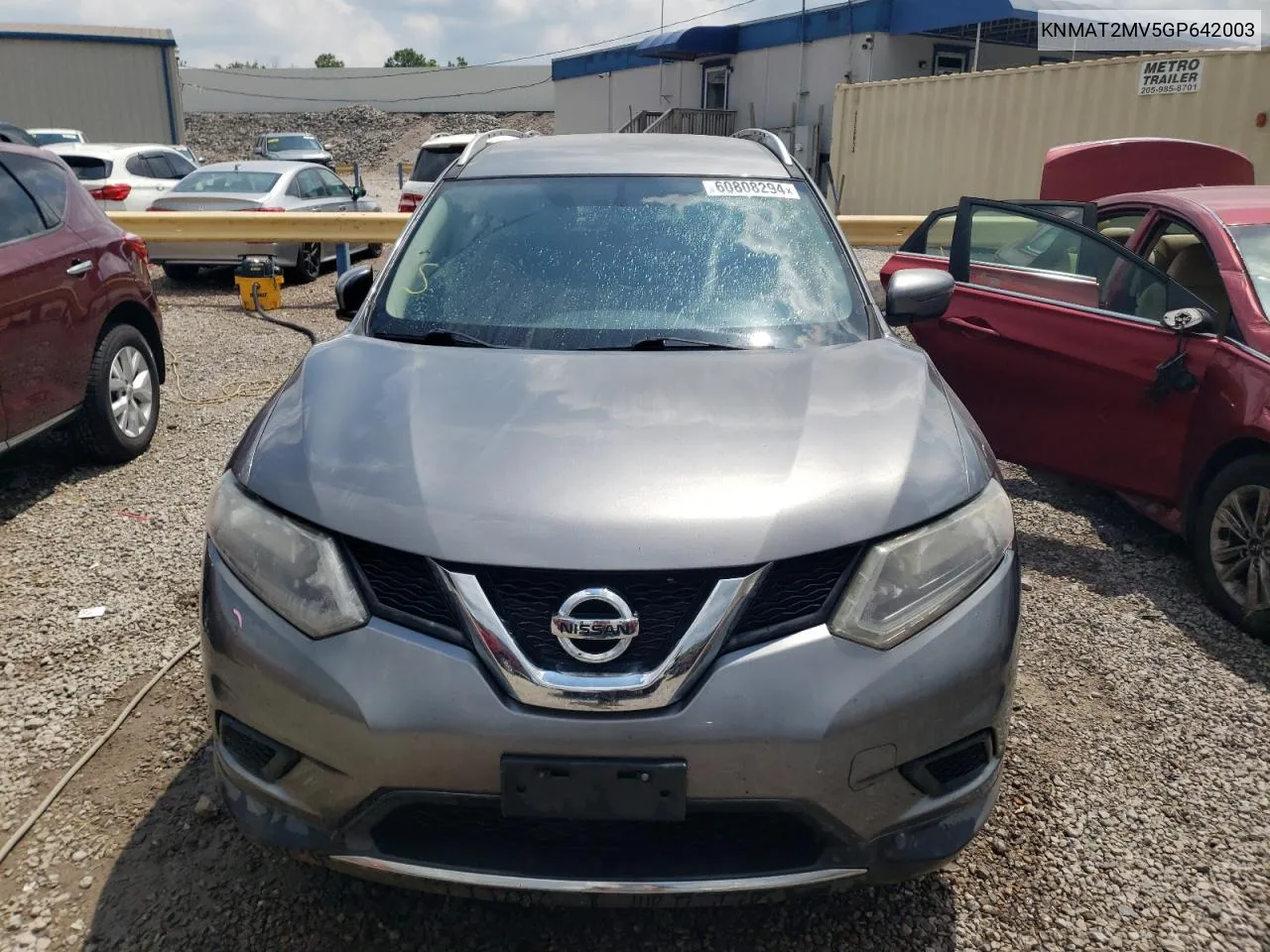 2016 Nissan Rogue S VIN: KNMAT2MV5GP642003 Lot: 60808294