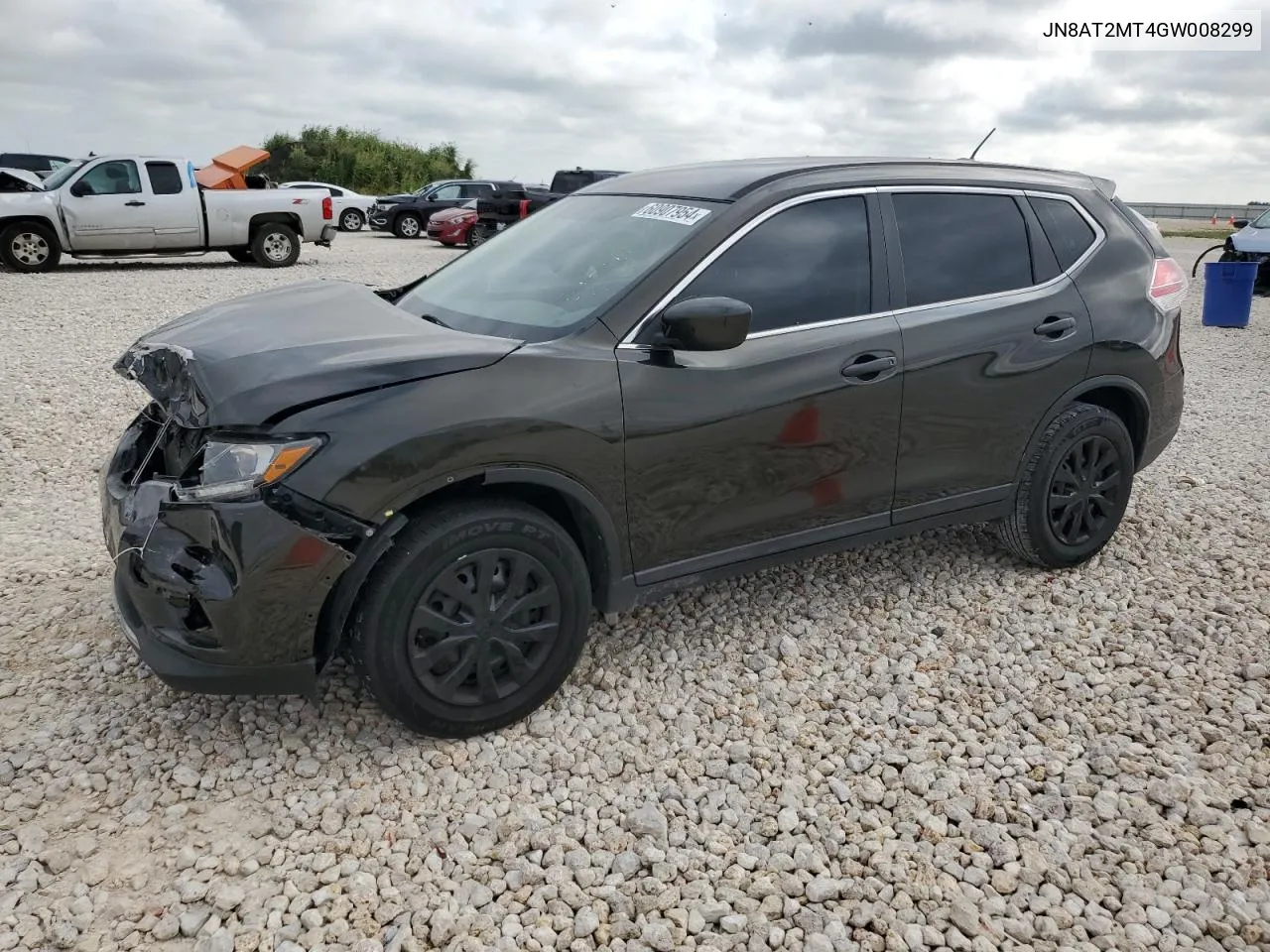 2016 Nissan Rogue S VIN: JN8AT2MT4GW008299 Lot: 60907954